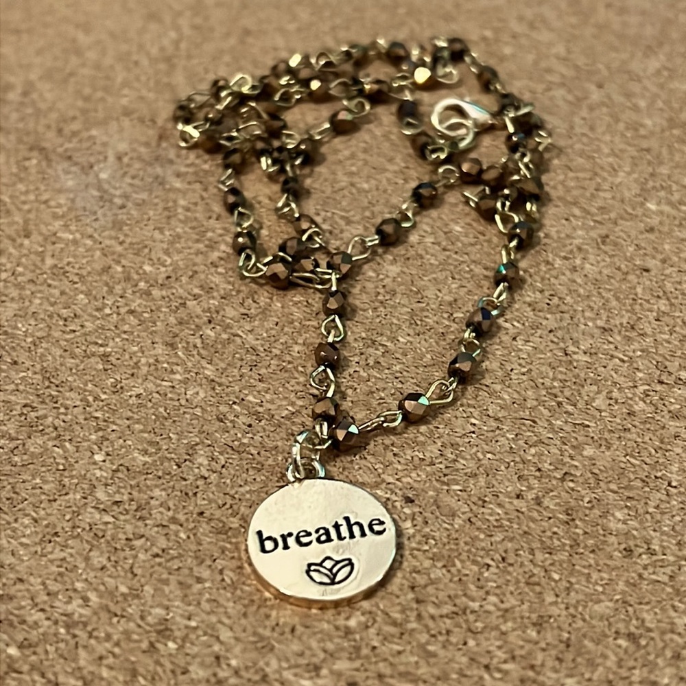 16in handmade link necklace.